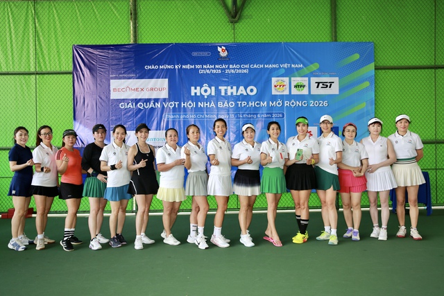 Nhiều nhân tố mới mang hào hứng cho giải quần vợt Hội nhà báo TP.HCM 2026- Ảnh 2. Nhiều nhân tố mới mang hào hứng cho giải quần vợt Hội nhà báo TP.HCM 2026- Ảnh 2.