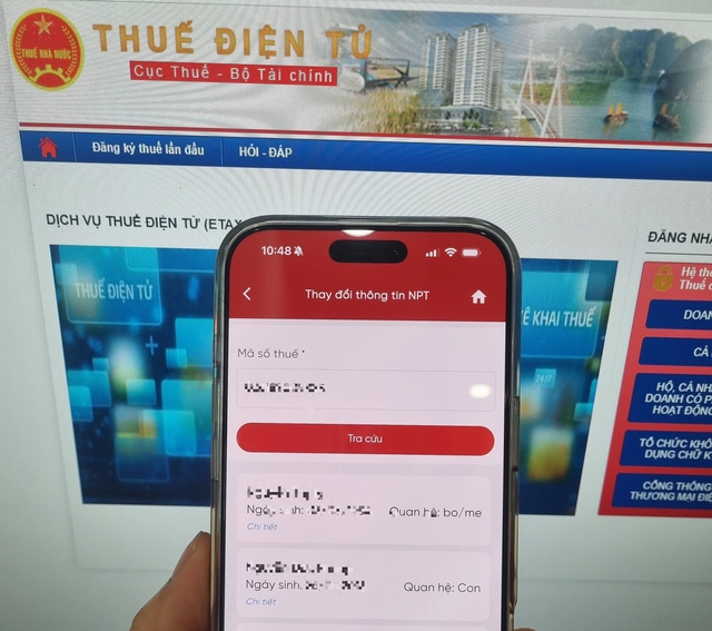 Xử lý thế nào khi sai thông tin người phụ thuộc trên eTax Mobile?- Ảnh 1.