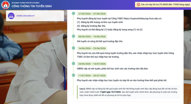 TP.HCM bắt đầu công bố kết quả tuyển sinh đầu cấp, trường đặc thù - Ảnh 1.
