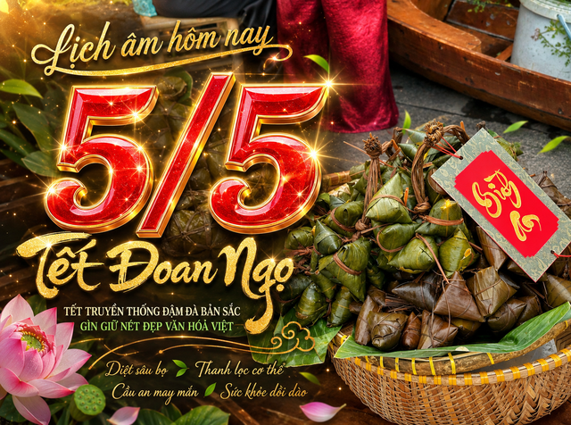 Lịch &acirc;m h&ocirc;m nay m&ugrave;ng 5 th&aacute;ng 5 Tết Đoan Ngọ, dương lịch 19.6 l&agrave; ng&agrave;y g&igrave;? - Ảnh 1.