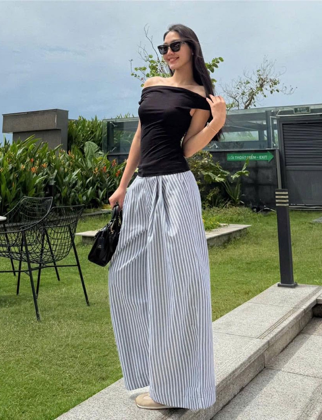 Hè này, cứ diện quần ống rộng màu be là chuẩn gu thanh lịch - Ảnh 12.