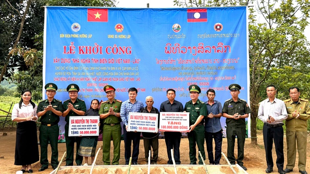 Khởi công xây 5 căn nhà 'Nghĩa tình biên giới Việt Nam - Lào'- Ảnh 2. Khởi công xây 5 căn nhà 'Nghĩa tình biên giới Việt Nam - Lào'- Ảnh 2.