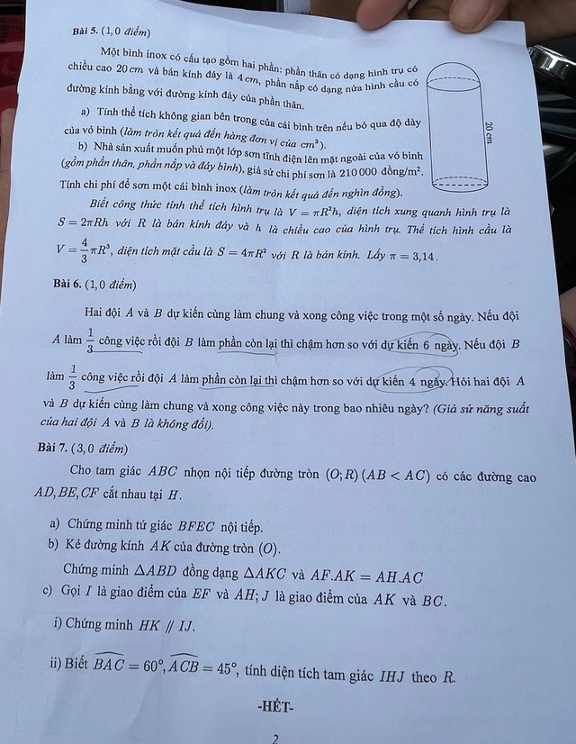 Thi lớp 10 TP.HCM: Đề thi chính thức môn toán - Ảnh 3.