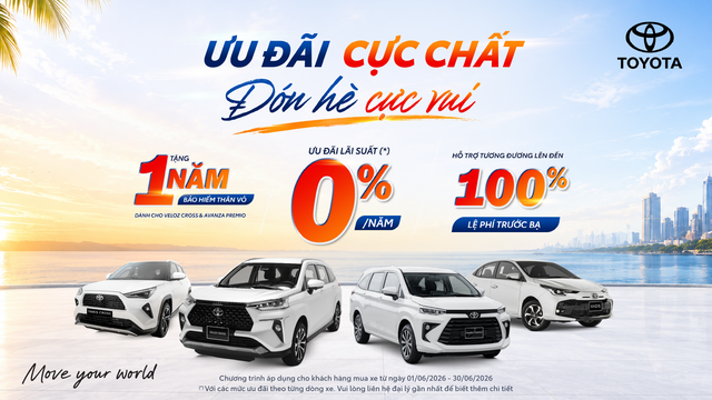 Đón hè cùng Toyota: Ưu đãi đến 100% lệ phí trước bạ - Ảnh 1.
