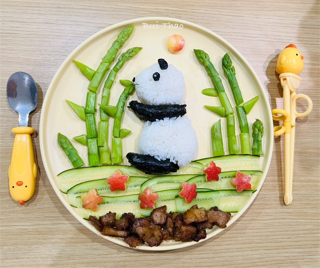Người mẹ 'vẽ tranh' bằng cơm gây sốt, dân mạng nói không nỡ ăn vì đẹp mê - Ảnh 5.