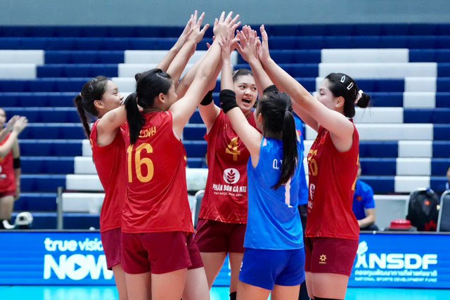 Dàn sao trẻ bóng chuyền nữ Việt Nam ra quân ấn tượng giải U.18 Đông Nam Á- Ảnh 2. Dàn sao trẻ bóng chuyền nữ Việt Nam ra quân ấn tượng giải U.18 Đông Nam Á- Ảnh 2.