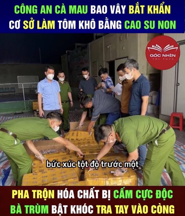 Th&ocirc;ng tin t&ocirc;m kh&ocirc; l&agrave;m từ cao su non lan truyền, C&agrave; Mau v&agrave;o cuộc x&aacute;c minh - Ảnh 1.
