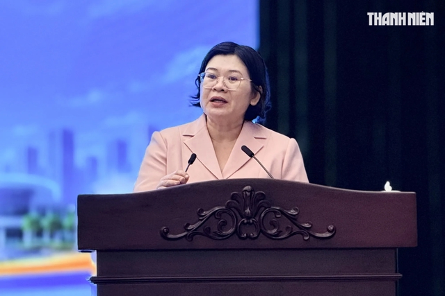 Nữ b&aacute;o c&aacute;o vi&ecirc;n phường Thới An đoạt giải nhất hội thi B&aacute;o c&aacute;o vi&ecirc;n giỏi TP.HCM - Ảnh 1.