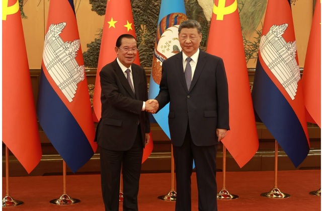 &Ocirc;ng Tập Cận B&igrave;nh n&oacute;i g&igrave; khi tiếp &ocirc;ng Hun Sen ở Bắc Kinh? - Ảnh 1.