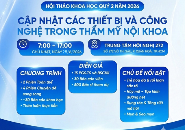 Hội nghị khoa học Bệnh viện Da liễu TP.HCM: Xu hướng c&ocirc;ng nghệ thẩm mỹ nội khoa- Ảnh 2.