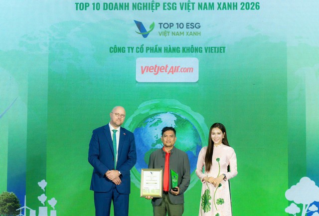 Vietjet li&ecirc;n tiếp hai năm được vinh danh trong Top Doanh nghiệp ESG Việt Nam Xanh - Ảnh 1.