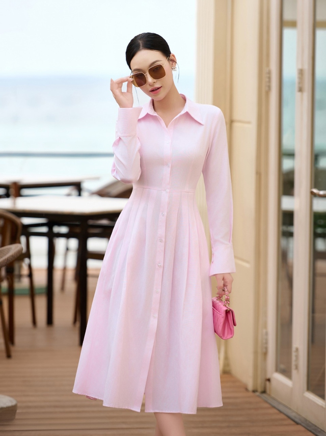 Đầm sơ mi dáng dài - Ảnh 8.
