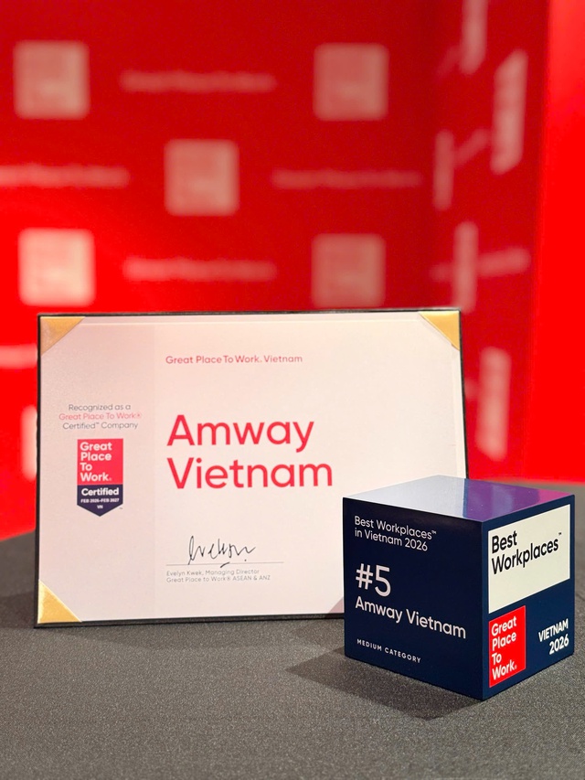 Amway Việt Nam li&ecirc;n tiếp đứng top Nơi l&agrave;m việc xuất sắc h&agrave;ng đầu Việt Nam 2026 - Ảnh 2.