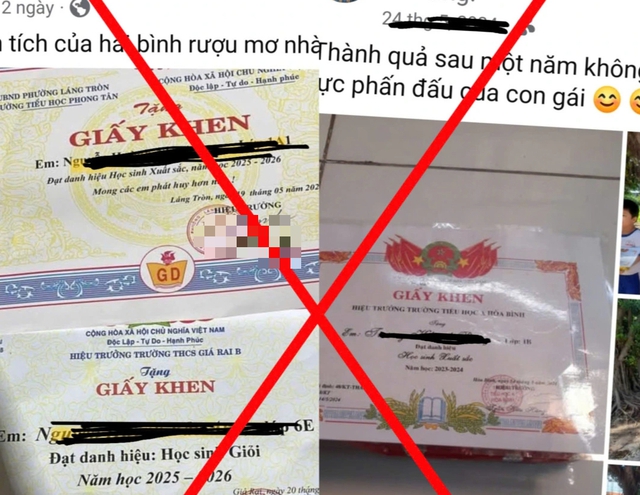 C&ocirc;ng an cảnh b&aacute;o mối nguy hiểm kh&oacute; lường từ việc khoe giấy khen của trẻ - Ảnh 1.