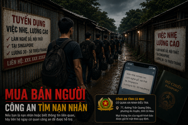 Công an Cà Mau tìm bị hại vụ mua bán người sang Campuchia để cưỡng bức lao động- Ảnh 1. Công an Cà Mau tìm bị hại vụ mua bán người sang Campuchia để cưỡng bức lao động- Ảnh 1.