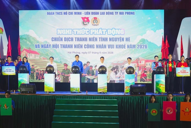 Hải Phòng ra quân chiến dịch thanh niên tình nguyện hè 2026
- Ảnh 1. Hải Phòng ra quân chiến dịch thanh niên tình nguyện hè 2026
- Ảnh 1.
