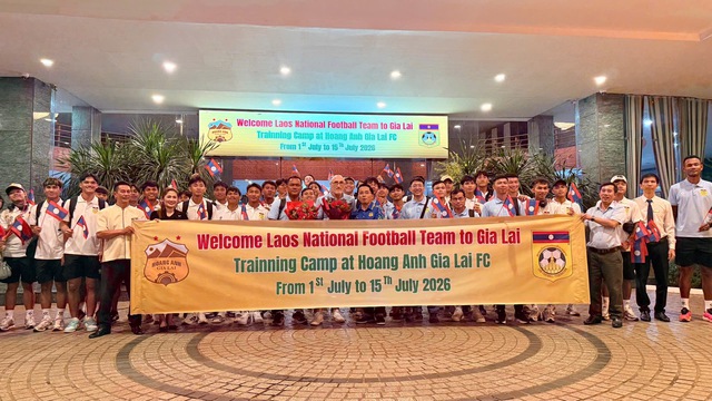 Bầu Đức giúp đội tuyển Lào tập huấn tại Pleiku, sẵn sàng gây bất ngờ tại AFF Cup 2026- Ảnh 1.