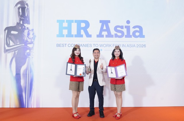 Vietjet khẳng định sức hút môi trường làm việc quốc tế tại HR Asia Awards 2026 - Ảnh 1.