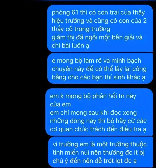 Kiểm tra thông tin phản ánh tiêu cực tại điểm thi ở Quảng Trị - Ảnh 1.