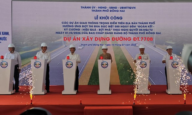 Đồng Nai khởi công tuyến đường kết nối 9 xã, phường đến sân bay Long Thành- Ảnh 2.