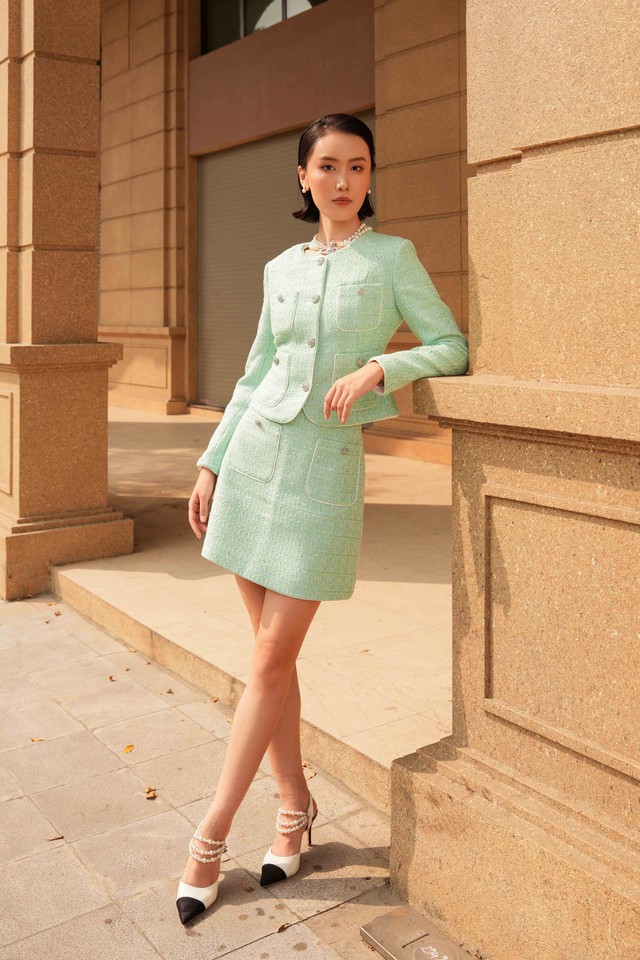 Chất liệu dạ tweed thời thượng giúp nàng tỏa sáng trong mọi buổi dạ tiệc- Ảnh 5.