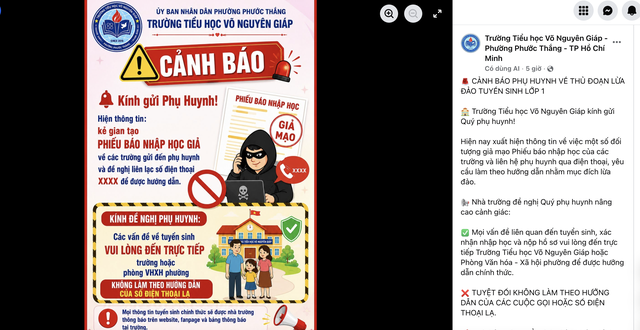 Nên đến trực tiếp trường, phòng VH-XH phường hỏi tuyển sinh đầu cấp, tránh bị lừa đảo - Ảnh 3.