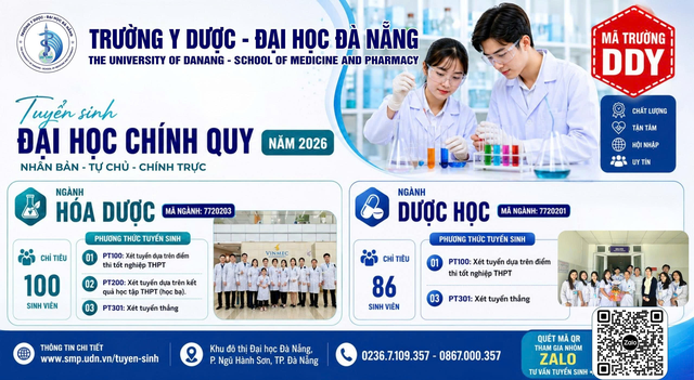 Trường Y Dược - Đại học Đà Nẵng tuyển sinh ngành Dược học và Hóa dược - Ảnh 1.