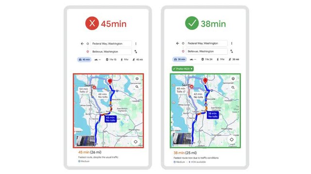 Vì sao Google Maps xuất hiện HOV khi điều hướng? - Ảnh 1.