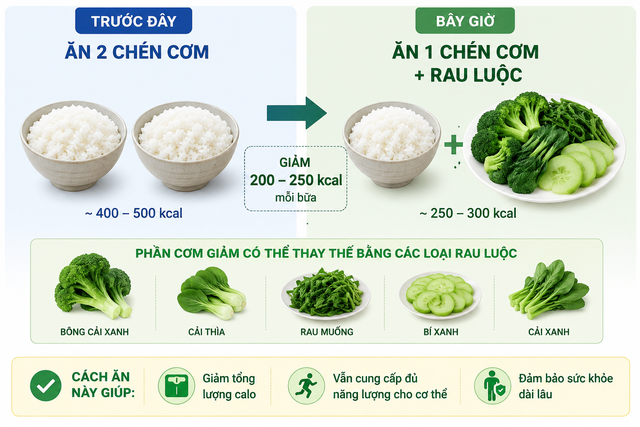 Muốn giảm c&acirc;n, c&oacute; n&ecirc;n ăn rau luộc thay cơm? - Ảnh 2.