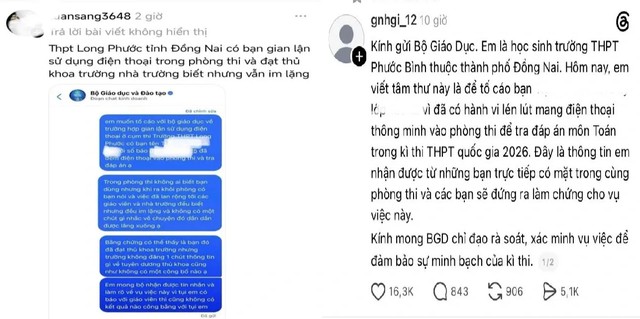 2 thí sinh đăng thông tin sai sự thật về kỳ thi tốt nghiệp THPT 2026 - Ảnh 1.