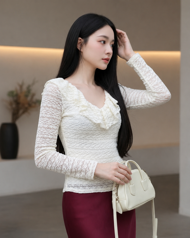 Ai cũng mặc áo cổ tim, nhưng ít người biết bí quyết này- Ảnh 5.