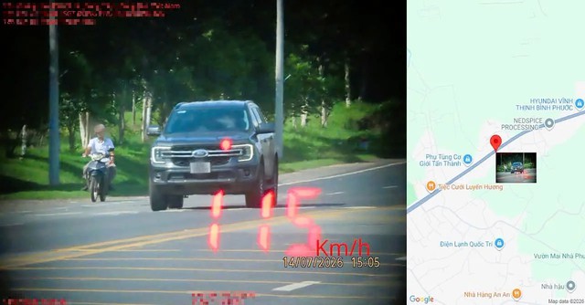 Đồng Nai: Xử lý ô tô chạy 115 km/giờ trên quốc lộ 14- Ảnh 1.