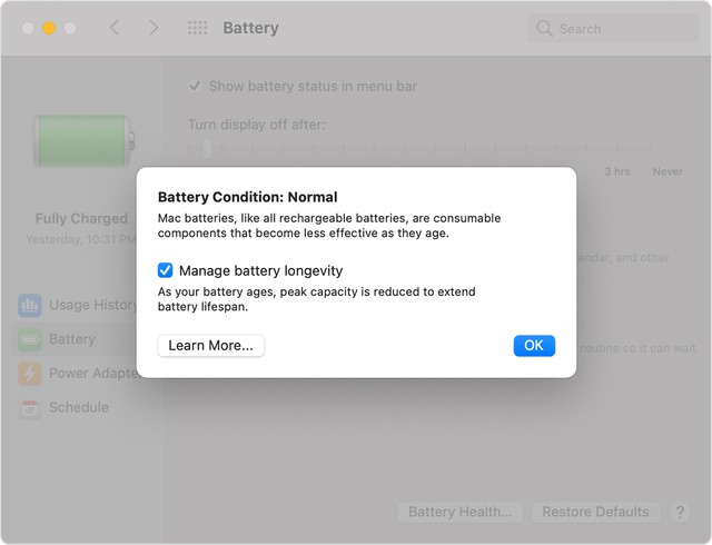 Apple giấu k&iacute;n một c&agrave;i đặt hữu &iacute;ch gi&uacute;p pin MacBook đời cũ 'tr&acirc;u' hơn - Ảnh 1.