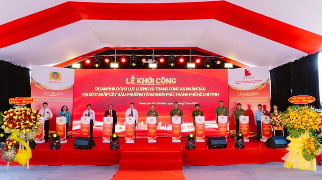 Khởi công dự án nhà ở xã hội cho lực lượng Công an nhân dân tại TP.HCM- Ảnh 1.
