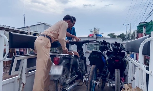 Công an tỉnh An Giang phối hợp xử lý 'lò' độ xe máy ở xã Vĩnh Hậu- Ảnh 1.