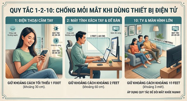 Quy tắc '1-2-10' giúp giảm mỏi mắt khi nhìn màn hình là gì? - Ảnh 1.