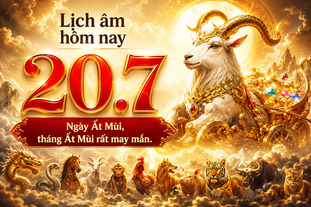 Lịch &acirc;m h&ocirc;m nay 20.7: Ng&agrave;y Ất M&ugrave;i, th&aacute;ng Ất M&ugrave;i may mắn 'trăm sự như &yacute;'  - Ảnh 1.
