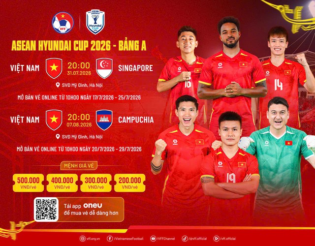 Vé trận đội tuyển Việt Nam đấu ASEAN Cup mở bán từ 20.7, sân Mỹ Đình tái xuất ngoạn mục- Ảnh 1.