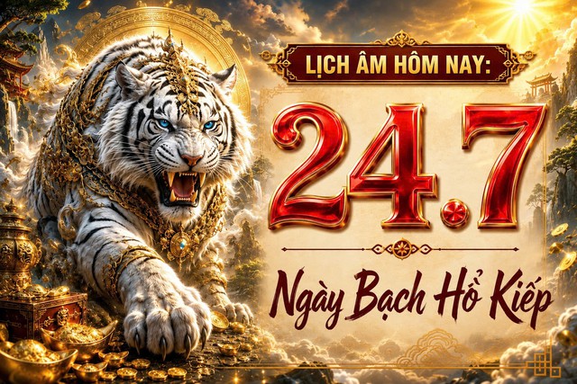 Lịch âm hôm nay 24.7: Gặp may mắn ngày Bạch Hổ Kiếp, là ngày gì? - Ảnh 1.