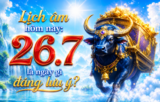 Hôm nay 26.7 là ngày gì? Theo lịch âm, ngày Tân Sửu có gì đáng lưu ý? - Ảnh 1.