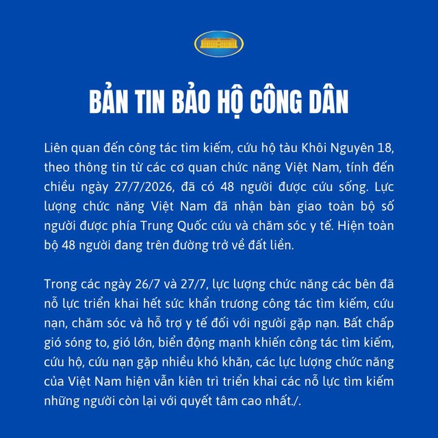 Đưa về đất liền 48 người được cứu trong vụ ch&igrave;m t&agrave;u Kh&ocirc;i Nguy&ecirc;n 18- Ảnh 1.