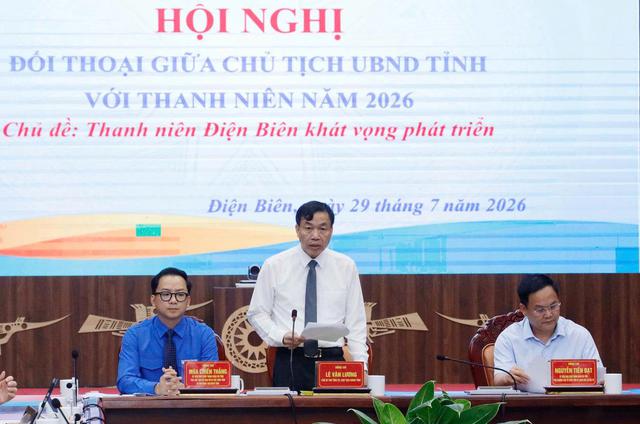 Chủ tịch UBND tỉnh Điện Biên đối thoại với thanh niên năm 2026- Ảnh 1.