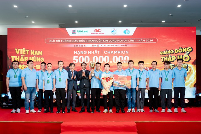 'Quảng Đ&ocirc;ng Thập Hổ' đạt hạng nhất giải cờ tướng giao hữu tranh c&uacute;p Kim Long Motor- Ảnh 1.