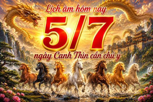 Lịch âm hôm nay là ngày Canh Thìn cần lưu ý, dương lịch 5.7 có ngày lạ - Ảnh 1.
