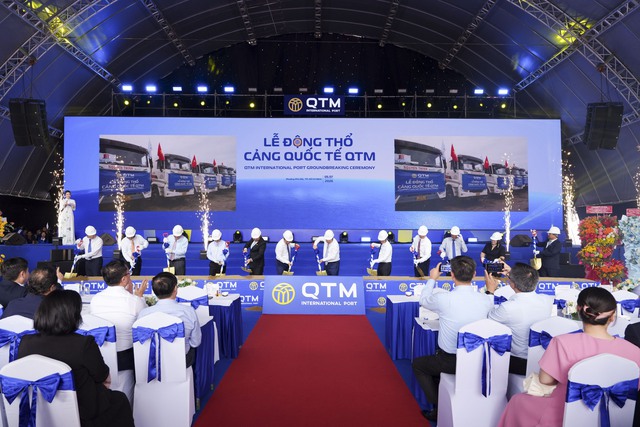 TP.HCM động thổ cảng quốc tế QTM quy mô gần 6.900 tỉ đồng ở phường Phú Mỹ - Ảnh 1.