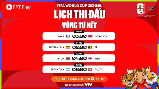 Lịch thi đấu, trực tiếp tứ kết World Cup 2026 mới nhất: Mbappe, Haaland đuổi theo Messi- Ảnh 6.