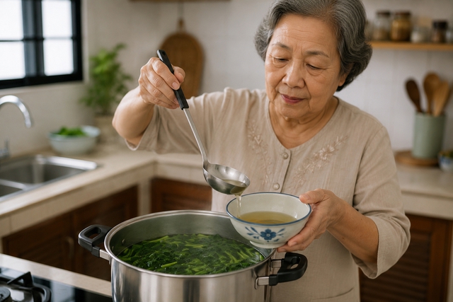 Nước luộc rau: B&aacute;c sĩ chỉ c&aacute;ch d&ugrave;ng tốt cho sức khỏe, nh&oacute;m người cần lưu &yacute; - Ảnh 1.