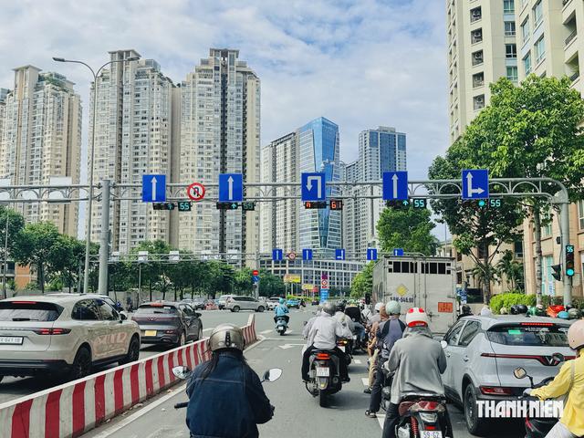 TP.HCM đổi cách phân làn đường Nguyễn Hữu Cảnh: Lỗi dễ bị camera AI phạt nguội- Ảnh 1.