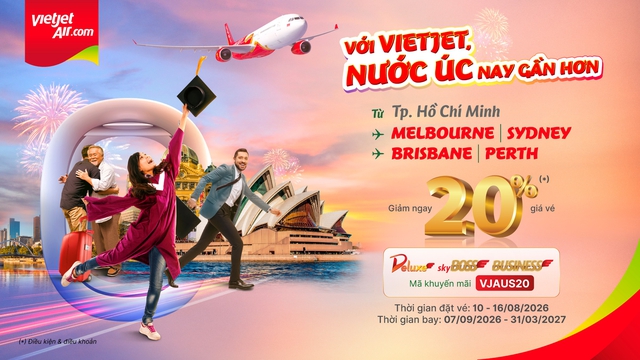 Vietjet ưu đãi 20% mừng đường bay đến sân bay quốc tế Western Sydney - Úc - Ảnh 1.