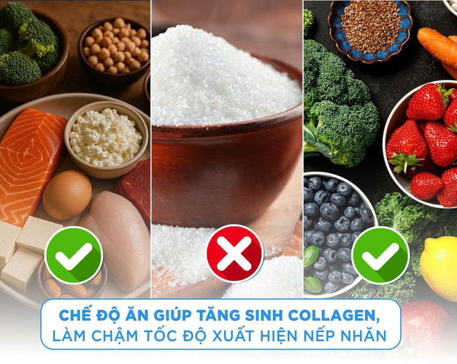 Chế độ ăn giúp tăng sinh collagen, làm chậm tốc độ xuất hiện nếp nhăn- Ảnh 1.